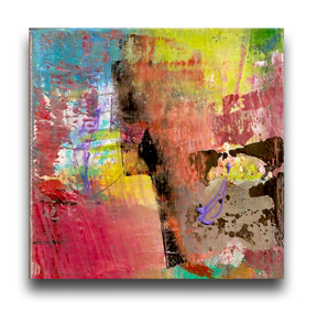Technicolor Dream, Acrylic on Canvas, 5x5"